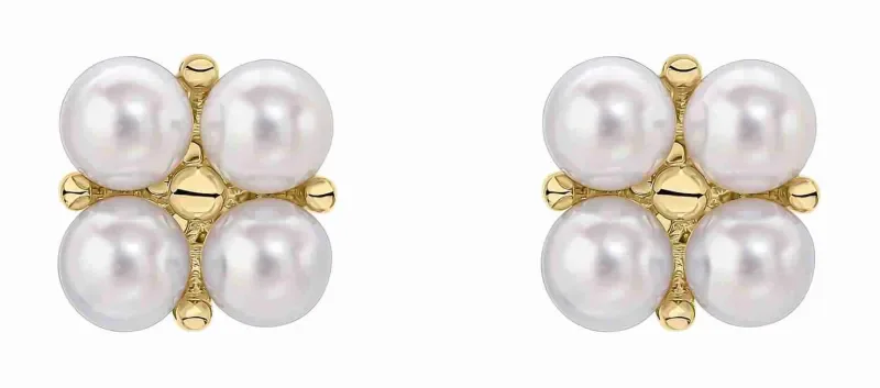 Boucles d oreilles perle de culture et or jaune 9k ✨  éclat intemporel