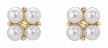 Boucles d oreilles perle de culture et or jaune 9k ✨  éclat intemporel