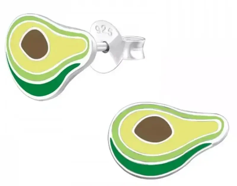 Boucles d oreilles boucles  avocado love  en argent 925