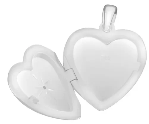 Collier médaillon photo coeur  mon étoile  en argent 925 personnalisable