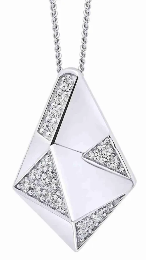 Collier  éclat discret  en argent massif 925 - maille vénitienne