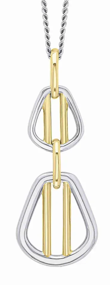 Collier éclat solaire en argent 925 plaqué or 18 carats