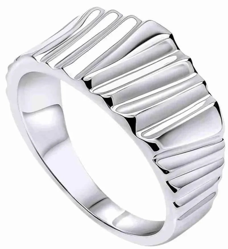 Bague solitaire argent 925 rhodié  oxyde de zirconium effet diamant