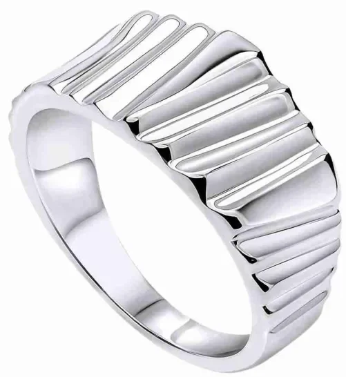 Bague solitaire argent 925 rhodié  oxyde de zirconium effet diamant