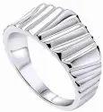 Bague solitaire argent 925 rhodié  oxyde de zirconium effet diamant