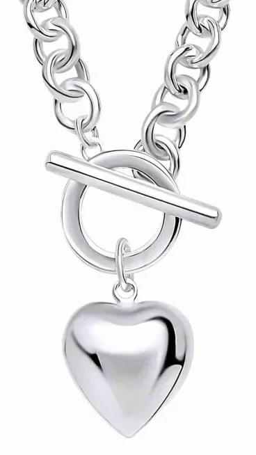 Collier Pendentif Cœur en Argent 925  Bijou Romantique et Intemporel