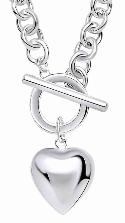 Collier Pendentif Cœur en Argent 925  Bijou Romantique et Intemporel