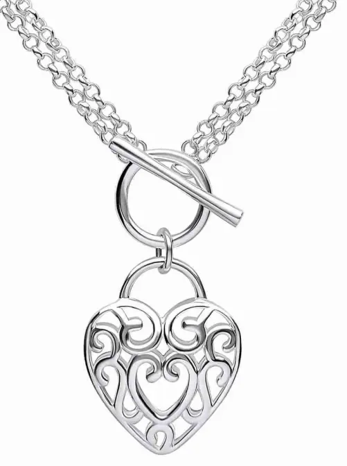 Collier Cœur  Éclat Romantique  en Argent 925 Femme