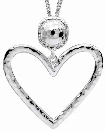 Collier Pendentif Cœur Précieux en Argent Massif 925
