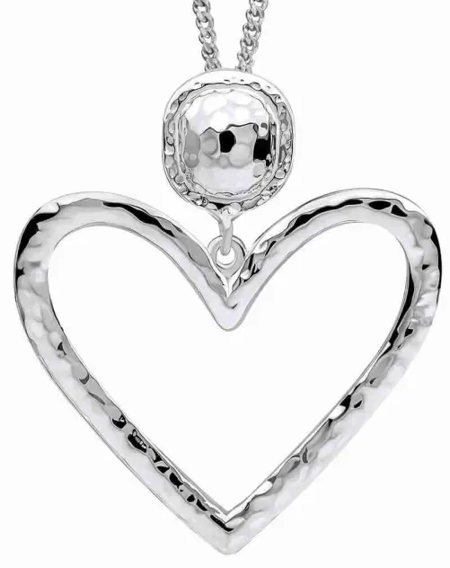 Collier Pendentif Cœur Précieux en Argent Massif 925