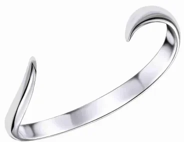 Bracelet éclat lunaire argent massif 925 finition polie