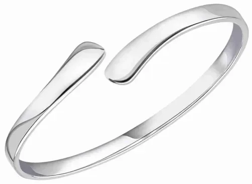 Bracelet de luxe en argent massif rhodié pour femme