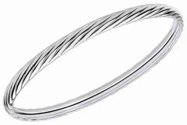 Bracelet torsadé fin en argent 925