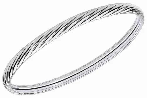 Bracelet torsadé fin en argent 925