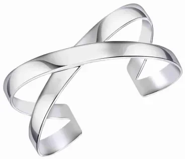 Bracelet large argent 925 massif travaillé femme