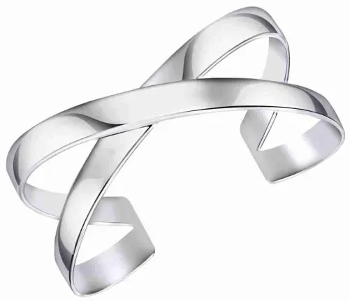 Bracelet large argent 925 massif travaillé femme
