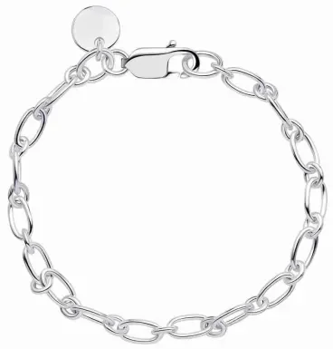 Bracelet rigide type jonc ouvert en argent 925 poli.