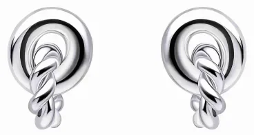 Petites boucles d'oreilles clous de type solitaire en argent 925 brillant.