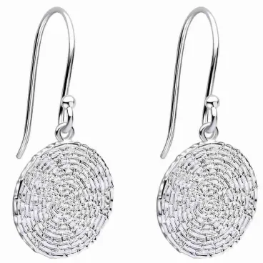 Boucles d'oreilles pendantes gouttes en argent massif au fini poli.