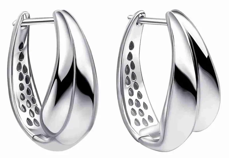 Boucles d oreilles argent 925 rhodié femme - éclat discret