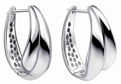 Boucles d oreilles argent 925 rhodié femme - éclat discret