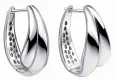 Boucles d oreilles argent 925 rhodié femme - éclat discret