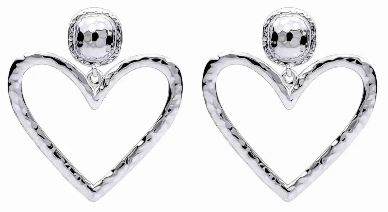 Boucles d oreilles cœur  éclat d amour  en argent 925