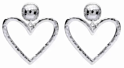 Boucles d oreilles cœur  éclat d amour  en argent 925