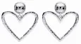 Boucles d oreilles cœur  éclat d amour  en argent 925