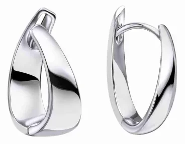 Boucles d'oreilles motif soleil stylisé en argent massif brillant.