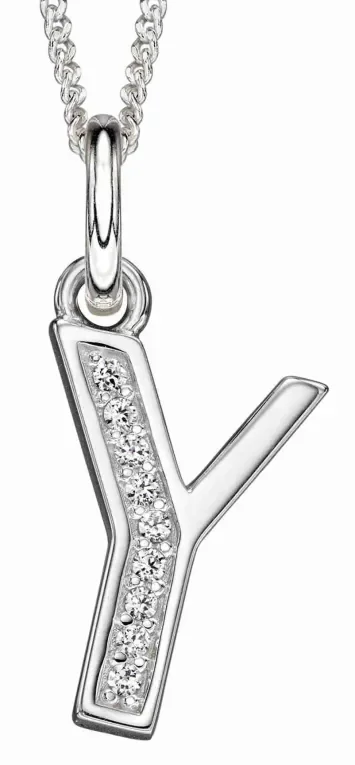 Collier Initiale Lettre A Argent 925 et Zirconium - Personnalisé