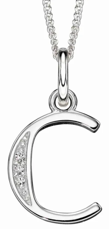 Collier Initiale Lettre A Argent 925 et Zirconium - Personnalisé