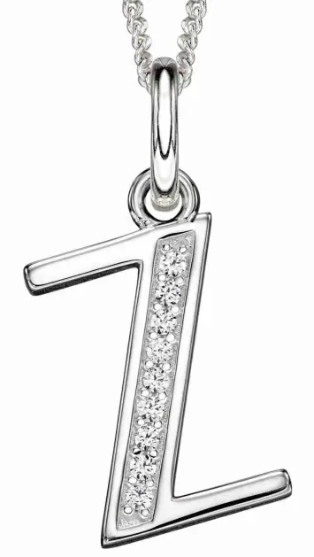 Collier Initiale Lettre A Argent 925 et Zirconium - Personnalisé