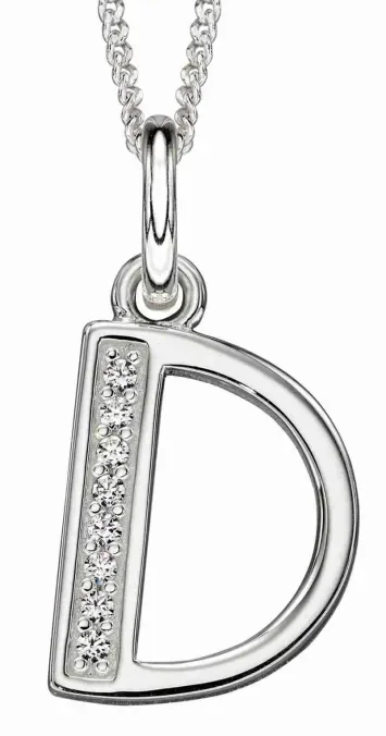 Collier Initiale Lettre A Argent 925 et Zirconium - Personnalisé