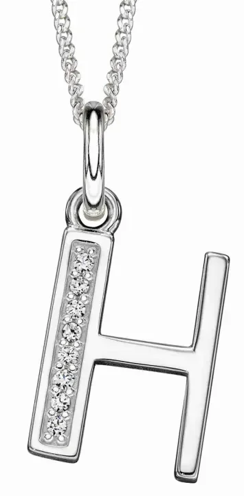 Collier Initiale Lettre A Argent 925 et Zirconium - Personnalisé
