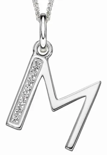 Collier Initiale Lettre A Argent 925 et Zirconium - Personnalisé