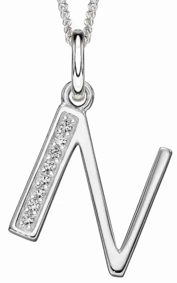 Collier Initiale Lettre A Argent 925 et Zirconium - Personnalisé