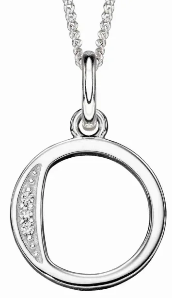 Collier Initiale Lettre A Argent 925 et Zirconium - Personnalisé