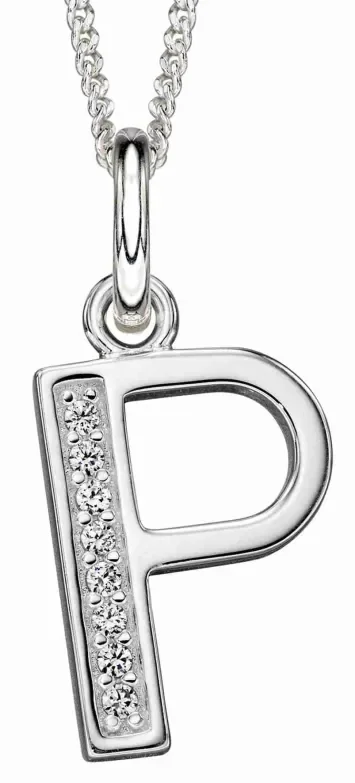 Collier Initiale Lettre A Argent 925 et Zirconium - Personnalisé