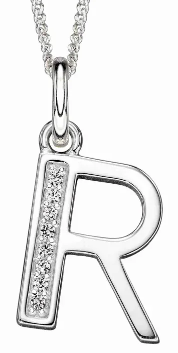 Collier Initiale Lettre A Argent 925 et Zirconium - Personnalisé