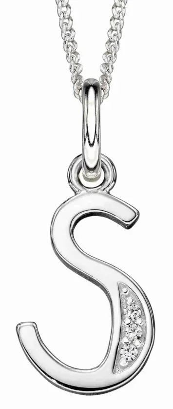 Collier Initiale Lettre A Argent 925 et Zirconium - Personnalisé