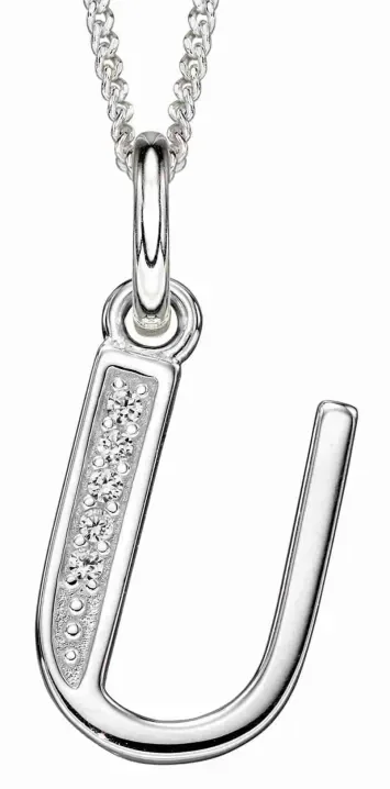 Collier Initiale Lettre A Argent 925 et Zirconium - Personnalisé