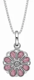 Collier  éclat floral  - argent 925 zirconium scintillant