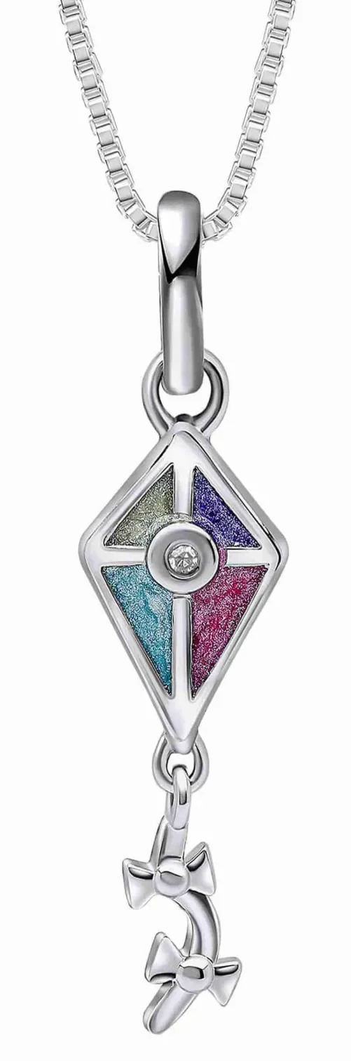 Collier cerf-volant  évasion  en argent 925