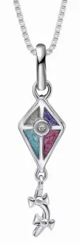 Collier cerf-volant  évasion  en argent 925