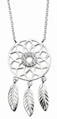 Collier bohème  plume de liberté  en argent 925