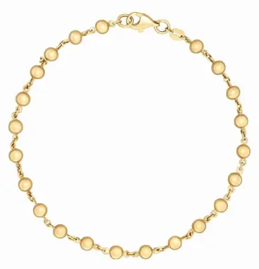 Bracelet chaîne forçat traditionnelle en or jaune 375 carats brillant.