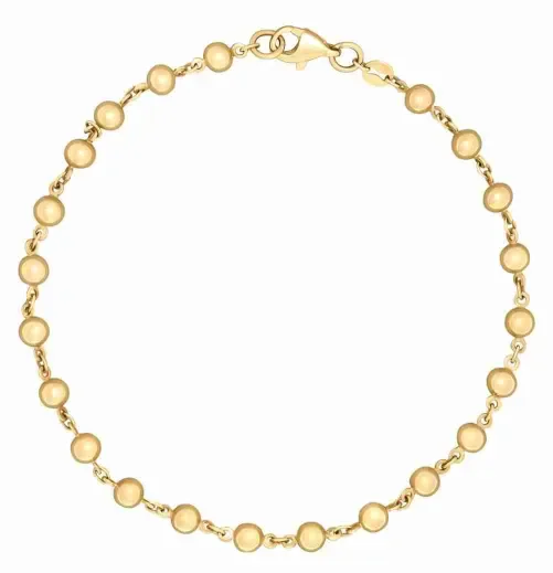 Bracelet chaîne forçat traditionnelle en or jaune 375 carats brillant.