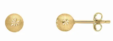 Boucles d'oreilles puces minimalistes en or jaune 375 carats.
