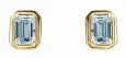 Boucles d oreilles boucles aigue-marine et or jaune 375 carats